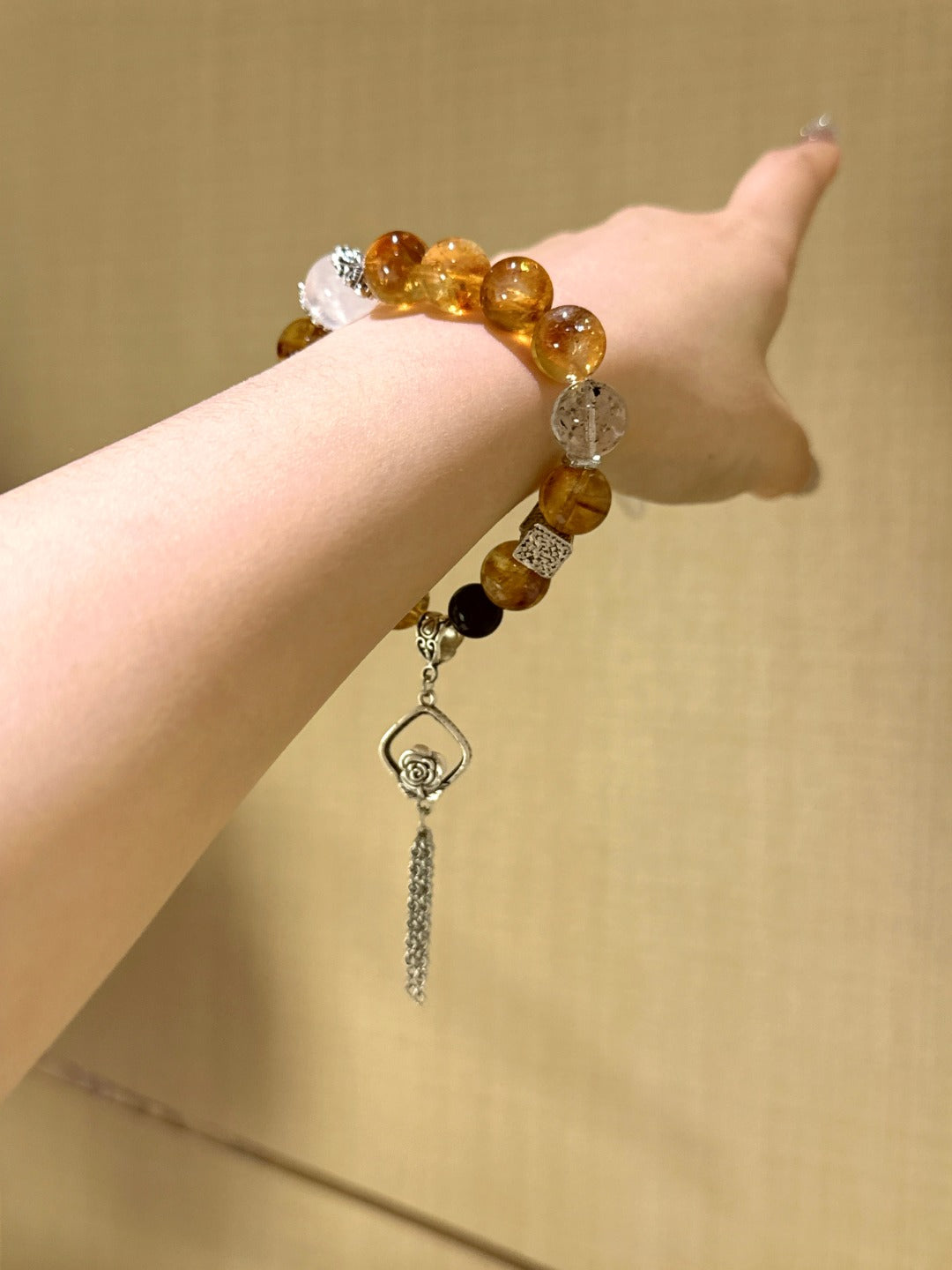 ▫️▪️ Yellow Tower Crystal Duobao bracelet